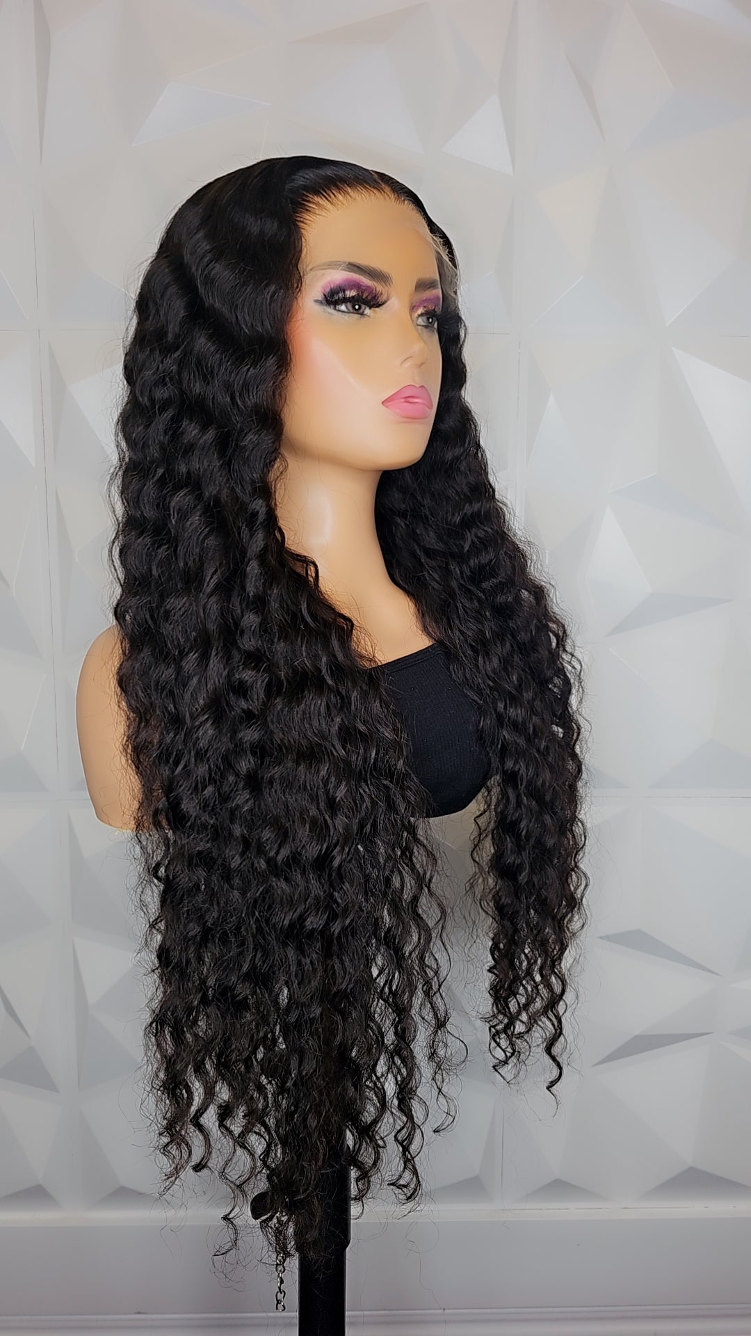 Deep Wave HD Lace Frontal Wig – 100% Virgin Human Hair, 7x7 Lace