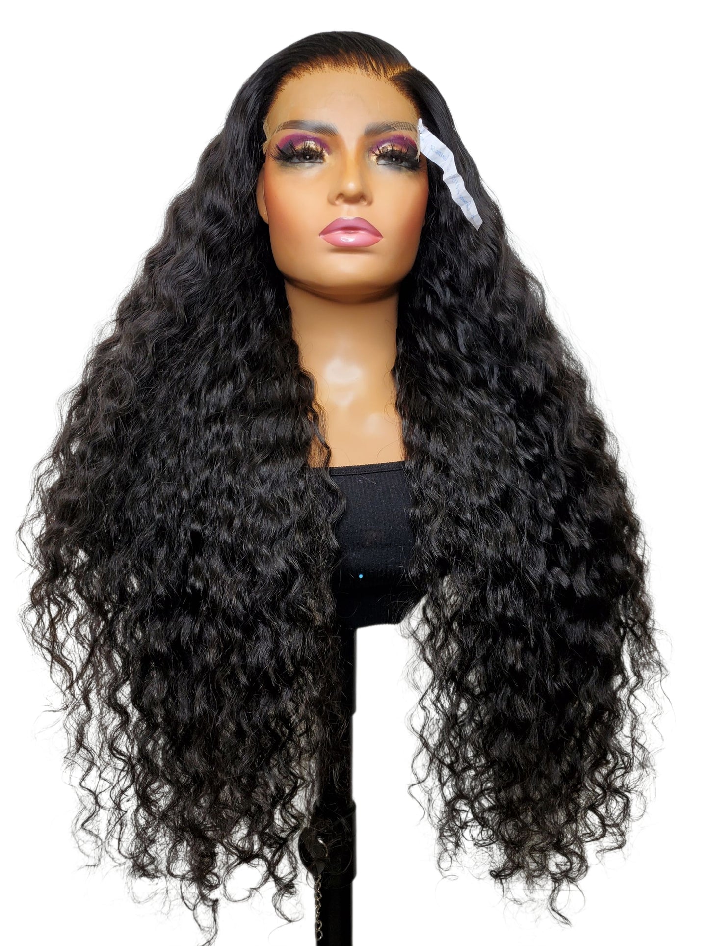 26" Natural Curls HD Lace Closure Wig – Raw Human Hair, 6x6 Lace, 400g