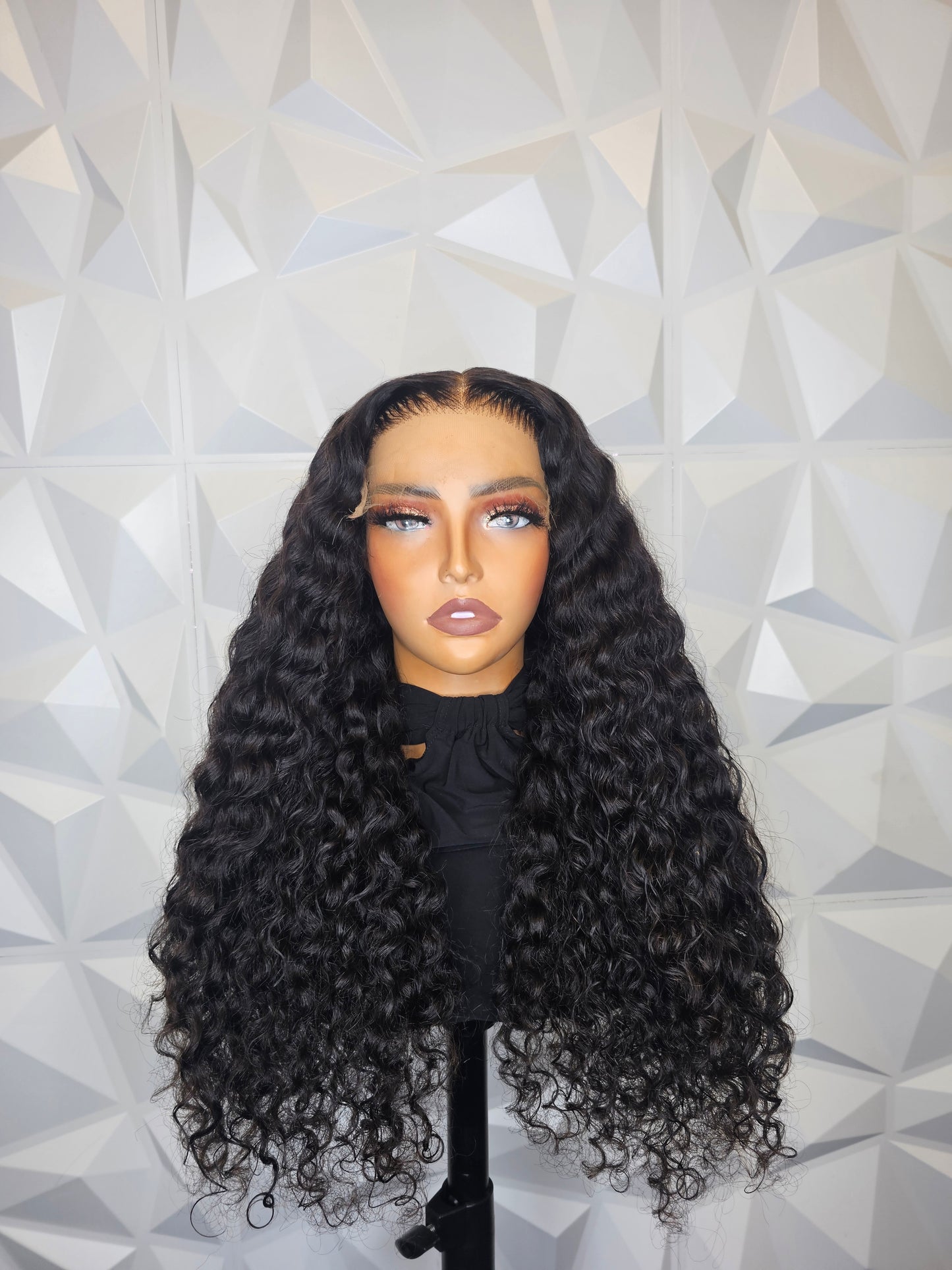 24" Burmese Wavy HD Lace Closure Wig – Raw Human Hair, 6x6 Lace, 400g