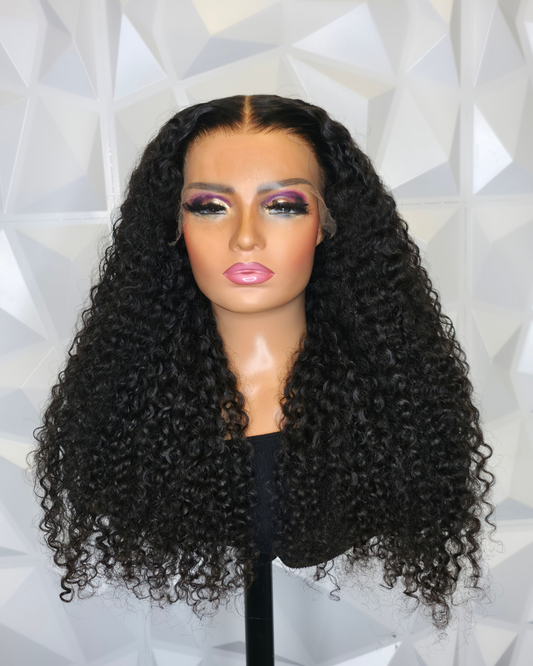 Curly HD Lace Closure Wig – Virgin Human Hair, 5x9 Lace, Bleach-Friendly