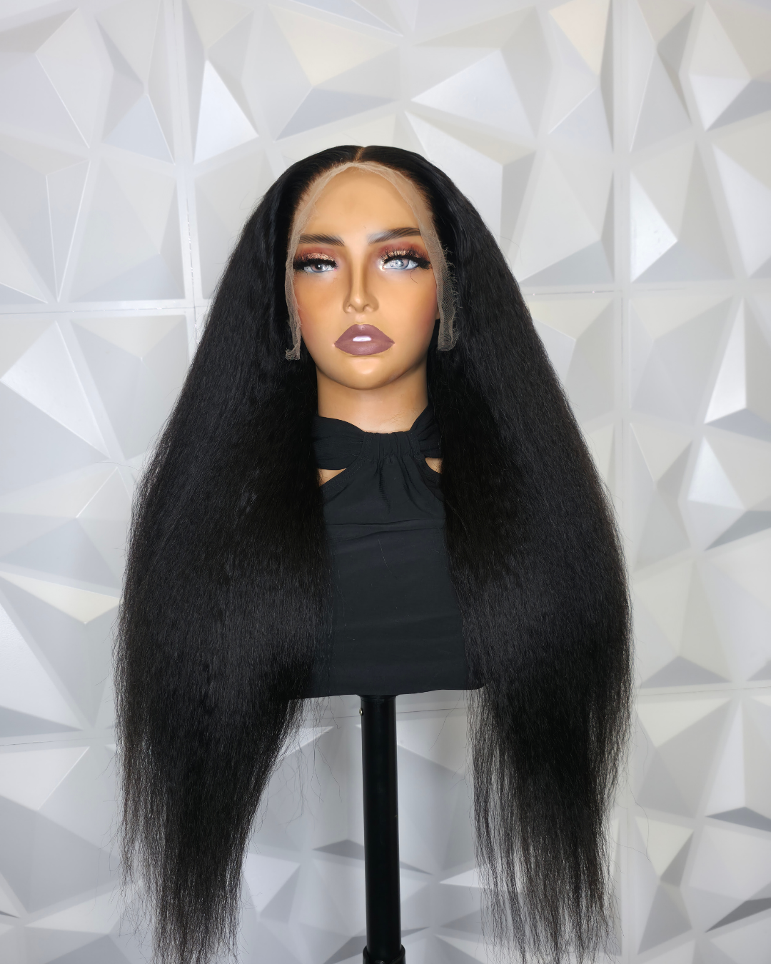 Kinky Straight HD Lace Frontal Wig – Virgin Human Hair, 13x6 Lace