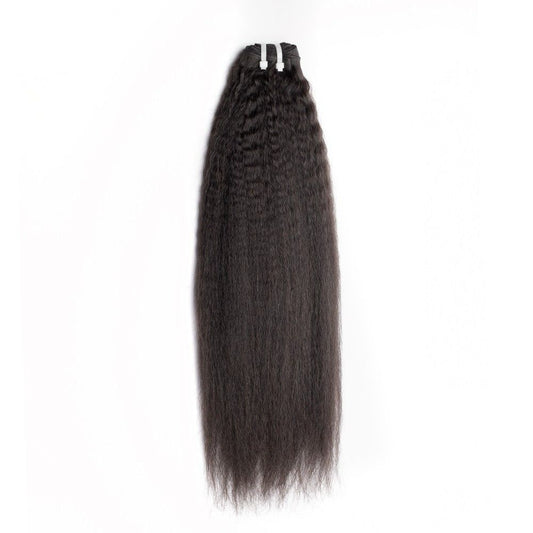 Kinky Straight Hair Bundles Virgin Double Drawn Human Hair (14”–30”)