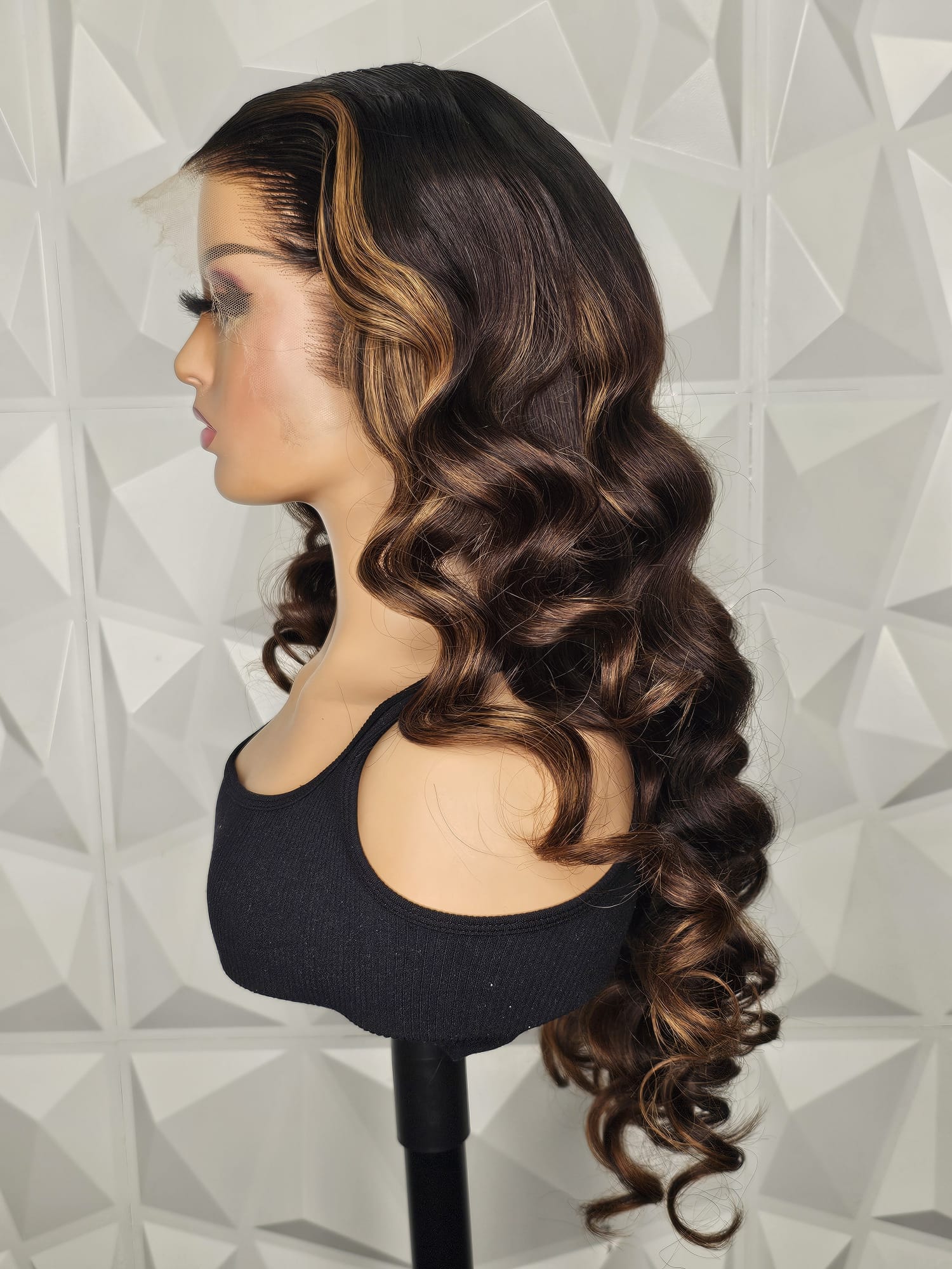 Left side View 13x6 HD Lace Body Wave Wig – Colored Virgin Human Hair