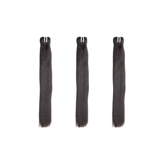 Straight Hair Bundle Deals – 100% Virgin Double Drawn Human Hair (3 or 4 Bundles)